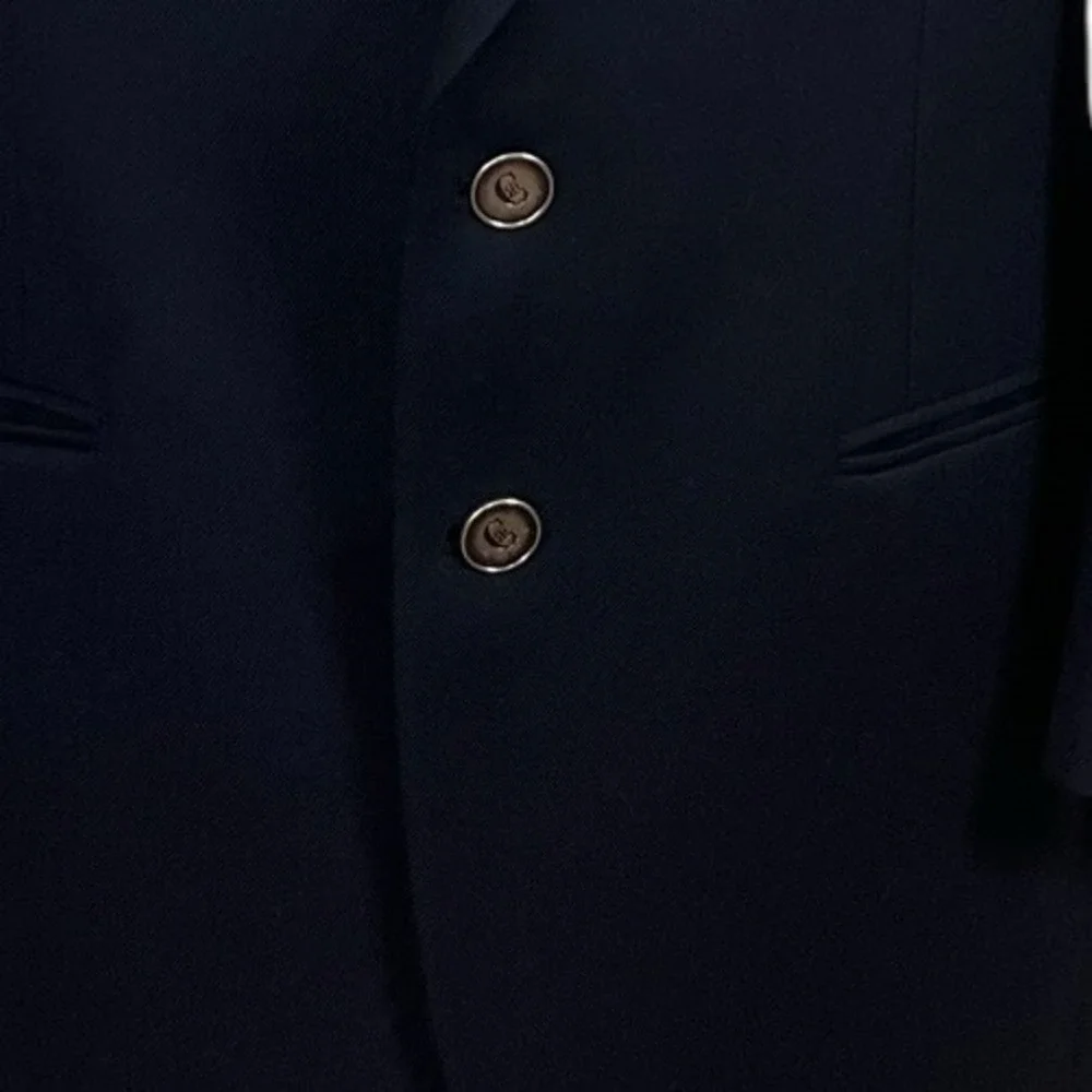 Nino Cerruti Blazer Mens 39R Blue 100% Wool 2 Button Rue Royale The Bon‎ Union